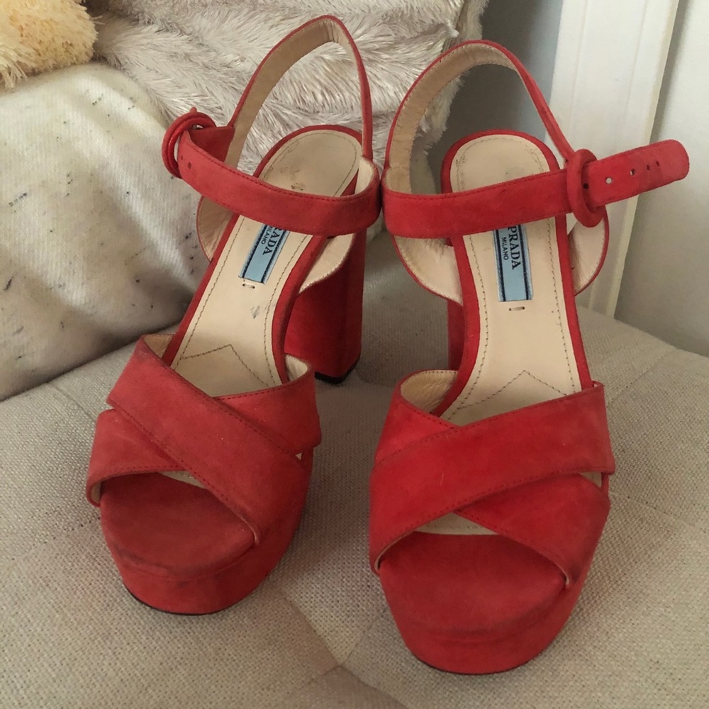 Prada red heels